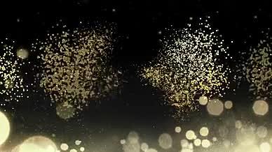 金色粒子大气片头文字AE模板视频的预览图